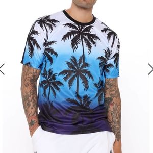Men's short sleeve Palm tree shirt